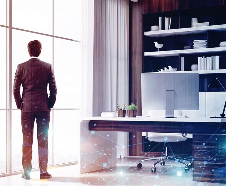 business person in their office