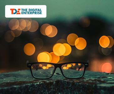 finding perspective glasses in foreground blurry background