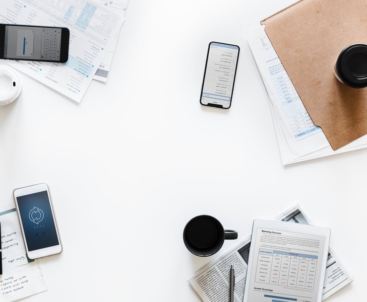 business meeting with upgraded tablets and phones
