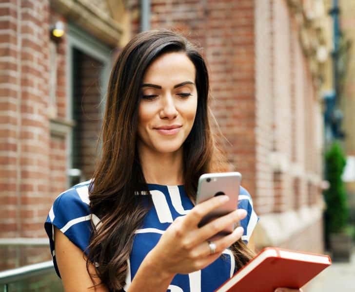 young woman on phone