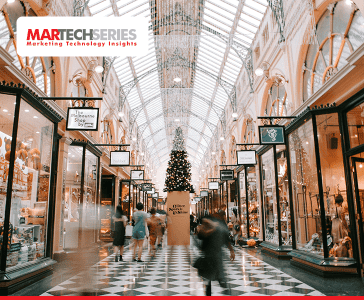 holiday shopping at a mall