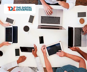 multiple trade-in devices used during a team meeting